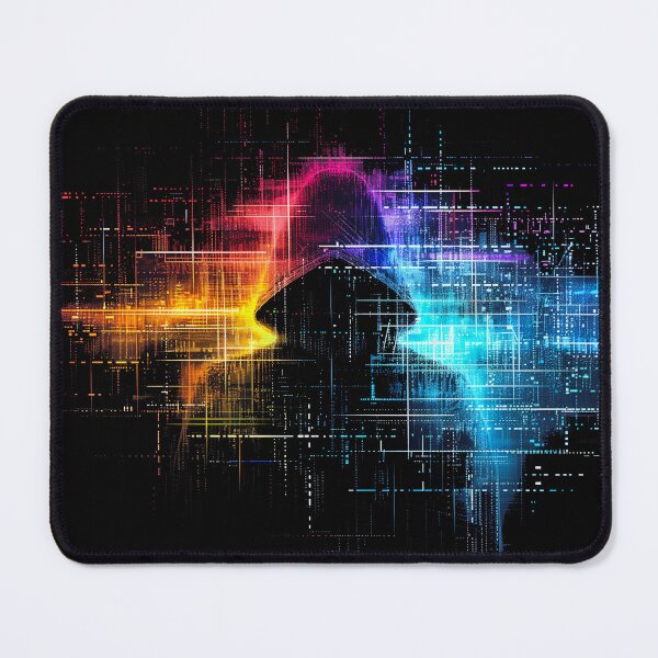 Item preview, Black figure surrounded by rainbow code designed and sold by SissiTer-Art.