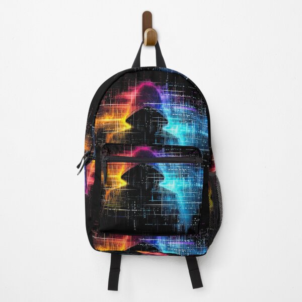Item preview, Black figure surrounded by rainbow code designed and sold by SissiTer-Art.