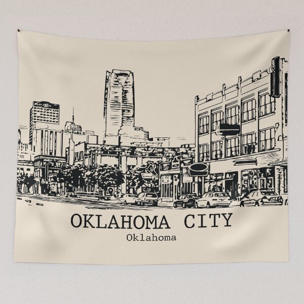 Artikelvorschau, Oklahoma City - Oklahoma entworfen und verkauft von Lakeric Cityscapes.