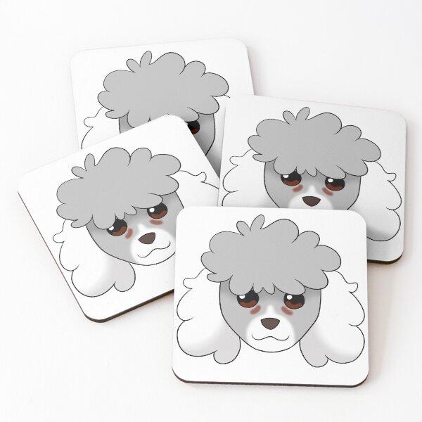 Item preview, Light Grey Standard Cut Poodle White Snout Ears Tear Stains designed and sold by OliRoseArt.