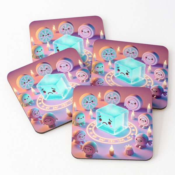Item preview, Kawaii Ice Cube Ritual – Cute Pastel 3D Candy Coven Magic Circle designed and sold by ComedyInkFactor.