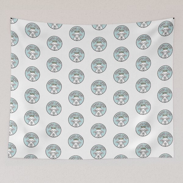 Item preview, Jesus Lives Christian Easter Sticker designed and sold by Illustrated Faith.