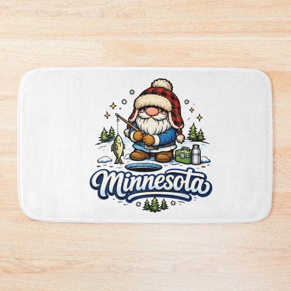 Item preview, Minnesota Ice Fishing Gnome – Cozy Winter Nordic Folk Art designed and sold by Moriarty's Digital Visions.