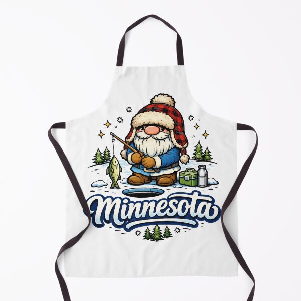 Item preview, Minnesota Ice Fishing Gnome – Cozy Winter Nordic Folk Art designed and sold by Moriarty's Digital Visions.