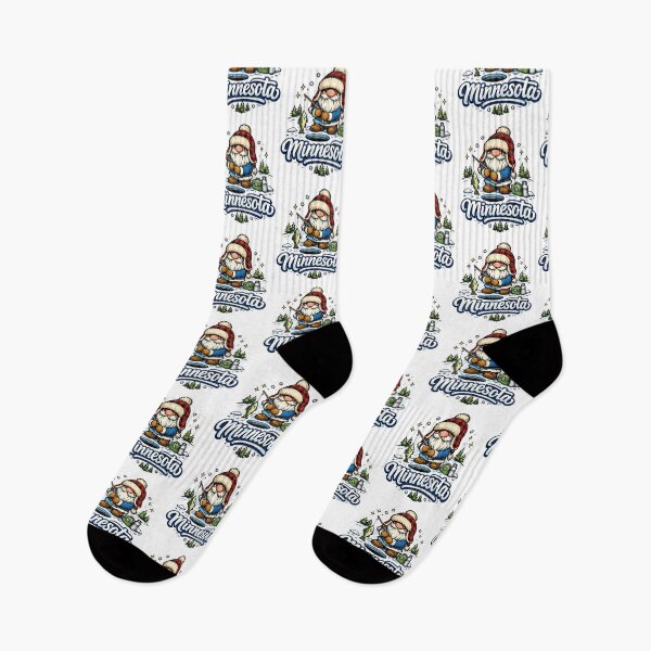 Item preview, Minnesota Ice Fishing Gnome – Cozy Winter Nordic Folk Art designed and sold by Moriarty's Digital Visions.