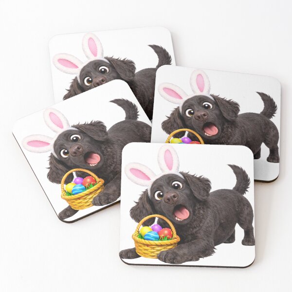Item preview, Easter Flat Coated Retriever designed and sold by Sillytoe.