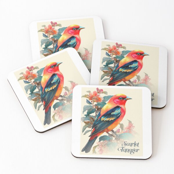 Item preview, Scarlet Tanager Vibrant Wildlife Bird Art designed and sold by ForeverPrintsOK.