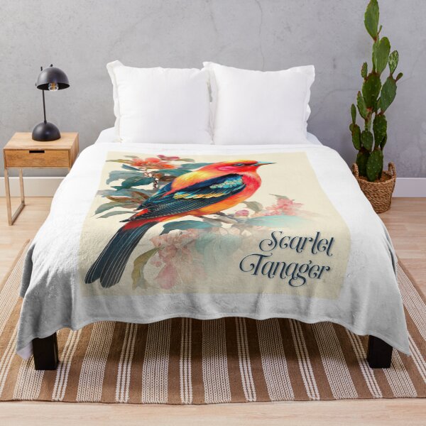 Item preview, Scarlet Tanager Vibrant Wildlife Bird Art designed and sold by ForeverPrintsOK.