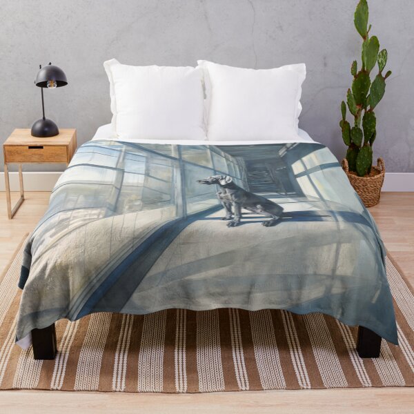 Item preview, A striking Weimaraner posed in a modern interior, Dogs in Motion designed and sold by CDC40.
