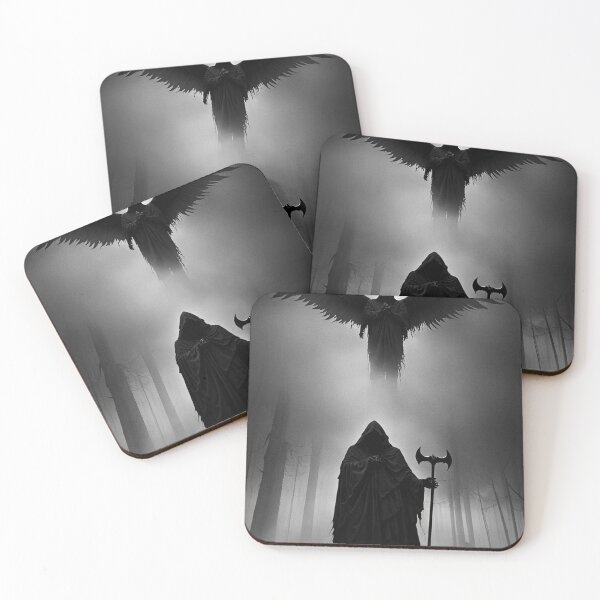 Item preview, Angel of Death Above the Forest – Dark Monochrome Fantasy Design designed and sold by eragon541289.