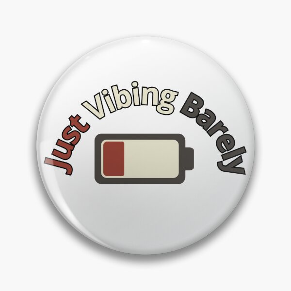 Item preview, Just Vibing Barely | Low Battery Humor T-Shirt designed and sold by RALYSHOP.