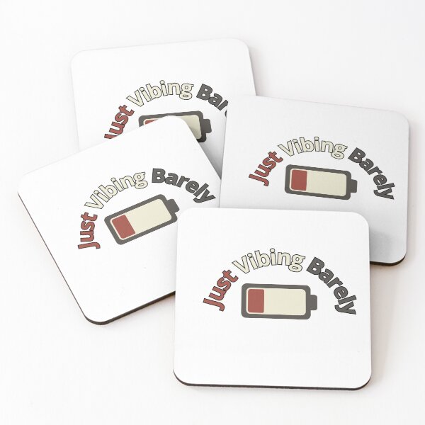 Item preview, Just Vibing Barely | Low Battery Humor T-Shirt designed and sold by RALYSHOP.