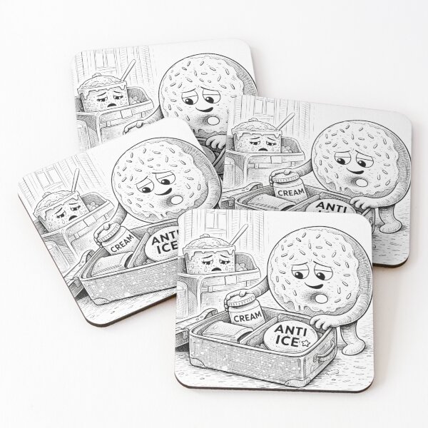 Item preview, Funny Donut Winter Survival Kit – Sarcastic Cute Black and White Coloring Style designed and sold by ComedyInkFactor.