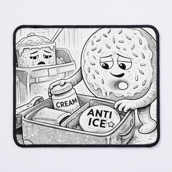 Item preview, Funny Donut Winter Survival Kit – Sarcastic Cute Black and White Coloring Style designed and sold by ComedyInkFactor.