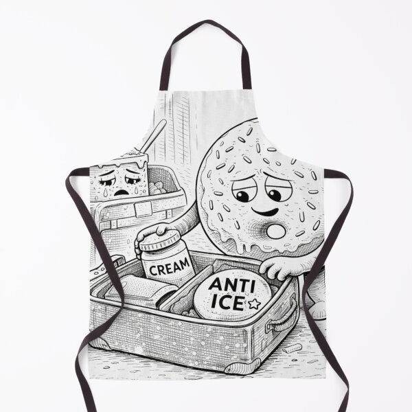Item preview, Funny Donut Winter Survival Kit – Sarcastic Cute Black and White Coloring Style designed and sold by ComedyInkFactor.