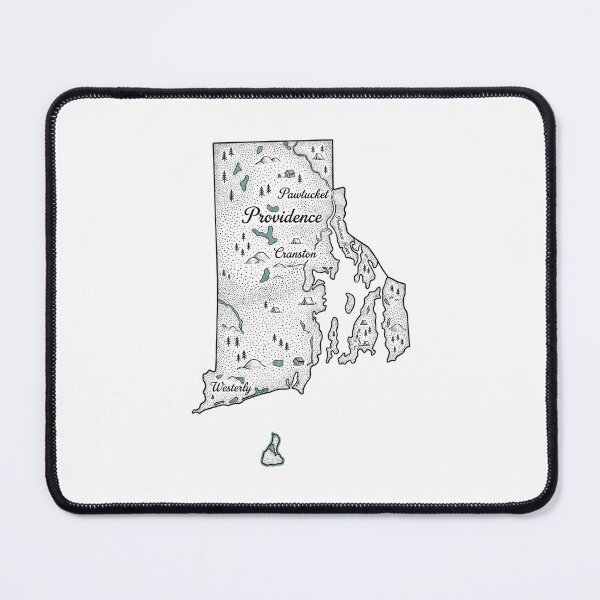 Item preview, Rhode Island Illustrated Map – Hand-Drawn Rivers & Nature Adventure Sketch designed and sold by Paper Drip.