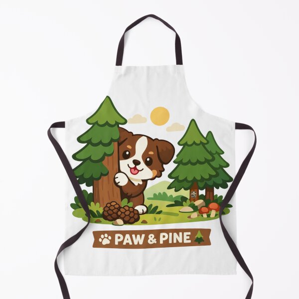 Artikelvorschau, Playful Puppy in Pine Forest – Cute Dog Lover T-Shirt entworfen und verkauft von InkForge Studio.