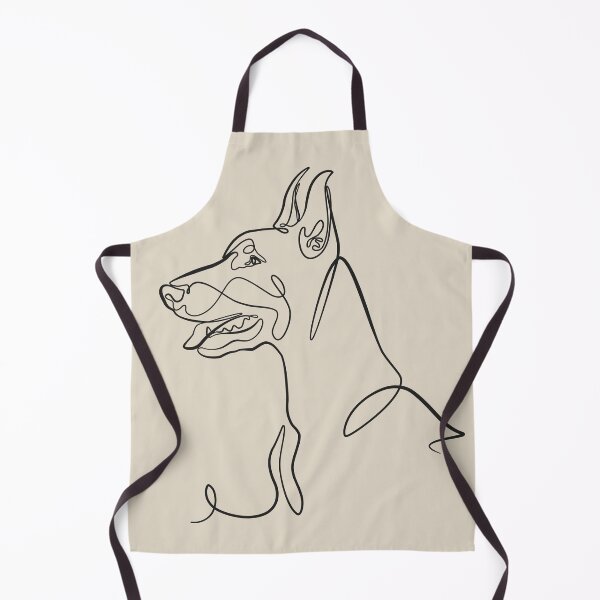 Item preview, Doberman Line Art Dog Portrait Minimalist Continuous Line designed and sold by Noyalita.