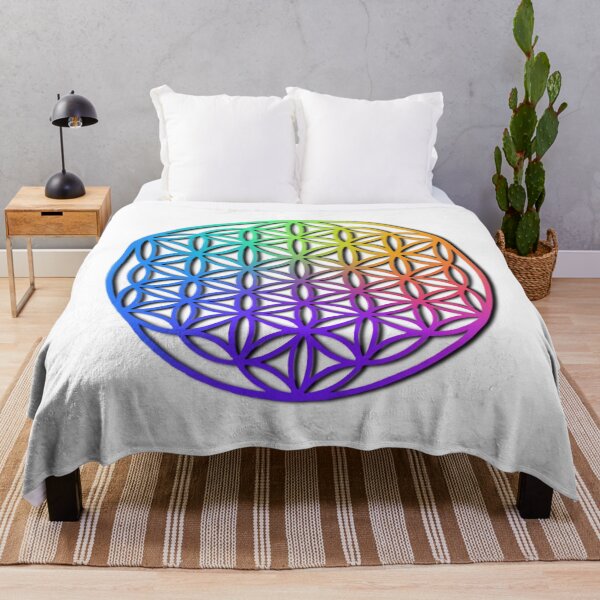 Item preview, flower of life, scared geometry, zen life, namaste, rainbow colors designed and sold by hollycooper.