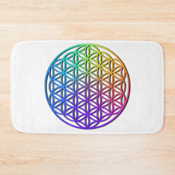 Item preview,  flower of life, scared geometry, zen life, namaste, rainbow colors designed and sold by hollycooper.