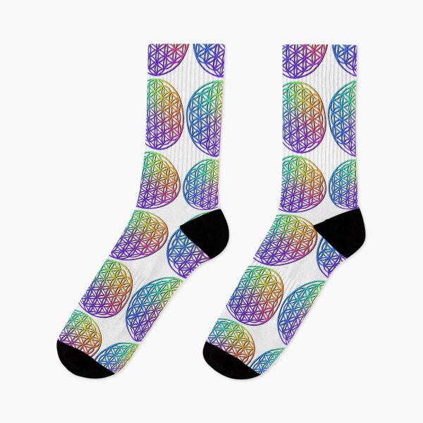 Item preview,  flower of life, scared geometry, zen life, namaste, rainbow colors designed and sold by hollycooper.