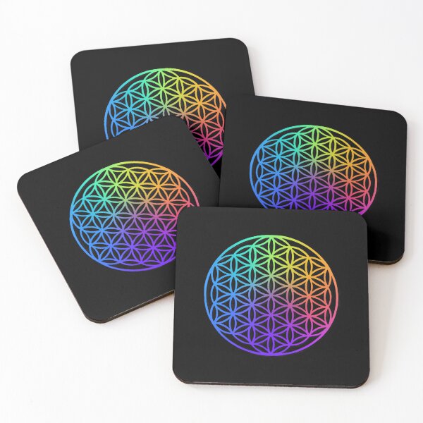 Item preview, Colorful flower of life, scared geometry, zen life  designed and sold by hollycooper.