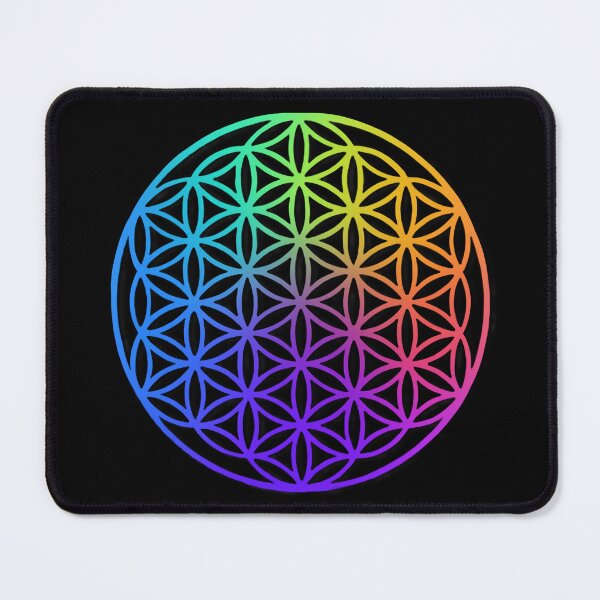 Item preview, Colorful flower of life, scared geometry, zen life  designed and sold by hollycooper.