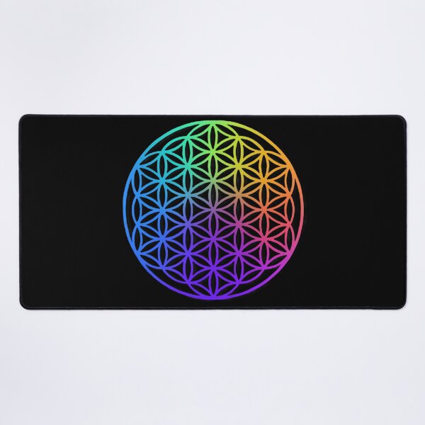 Item preview, Colorful flower of life, scared geometry, zen life designed and sold by hollycooper.