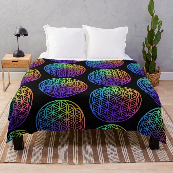 Item preview, Colorful flower of life, scared geometry, zen life  designed and sold by hollycooper.