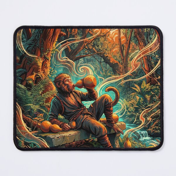 Item preview, Shen Monkey | Black Myth: Wukong "Divine Monkey Drunkard" Art designed and sold by Wild Pleg Promo.