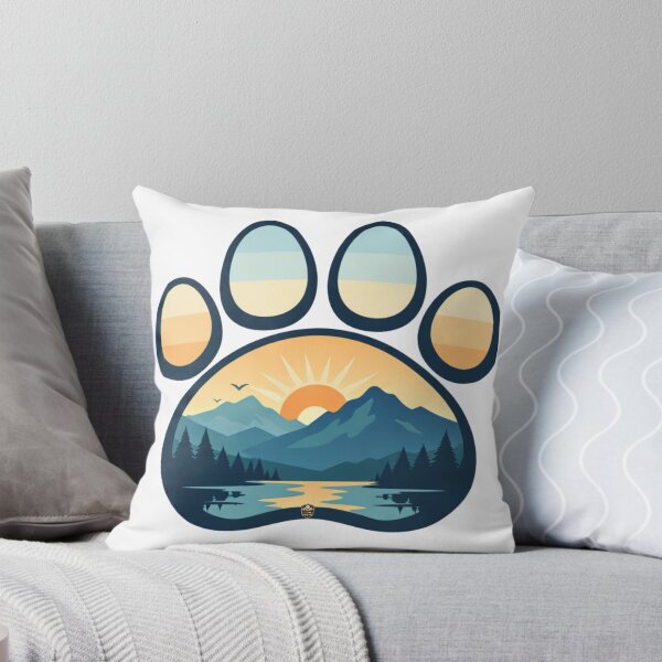 Item preview, Mountain Sunrise Paw – Outdoor Dog Lover Nature T-Shirt designed and sold by InkForge Studio.