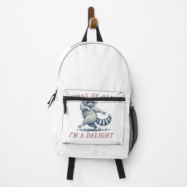 Item preview, First of All I'm A Delight Funny Saying Sarcastic Raccoon T-Shirt designed and sold by MOHAMED.