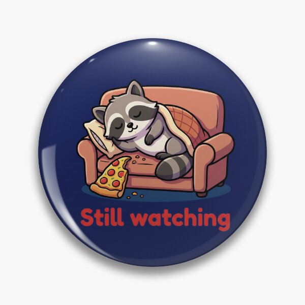 Item preview, Still Watching Lazy Raccoon with Pizza designed and sold by WildCute.