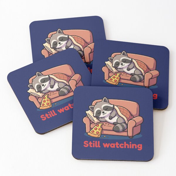 Item preview, Still Watching Lazy Raccoon with Pizza designed and sold by WildCute.