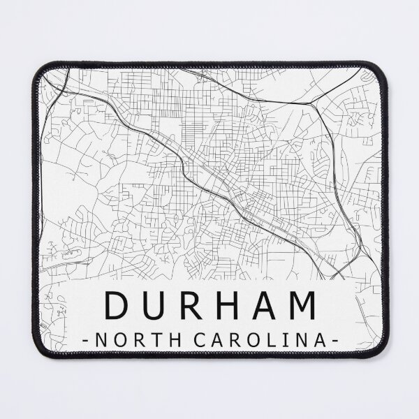 Item preview, Minimalist map of Durham, North Carolina (square, with border) designed and sold by sweetmaps.