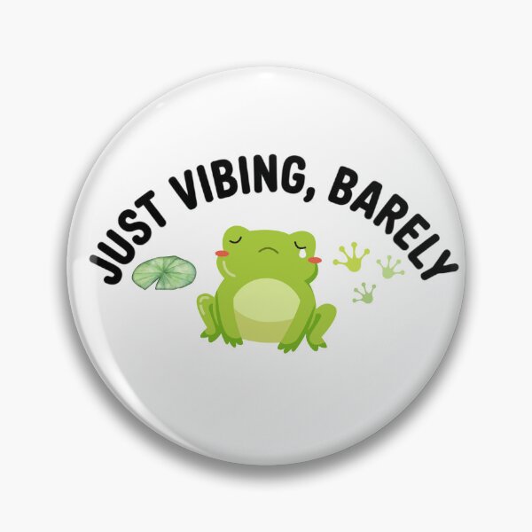Item preview, Just Vibing Barely – Exhausted Frog designed and sold by RALYSHOP.