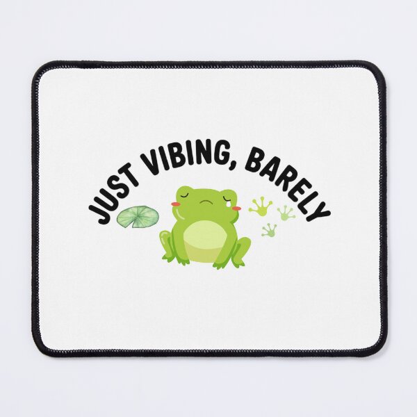 Item preview, Just Vibing Barely – Exhausted Frog designed and sold by RALYSHOP.