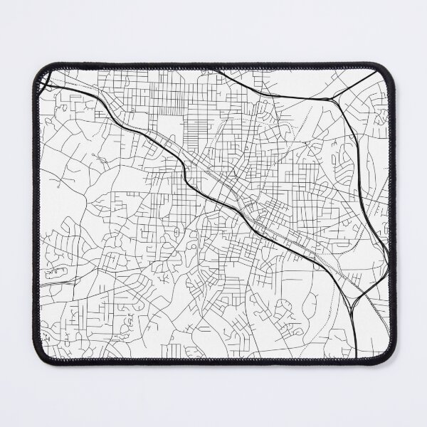 Item preview, Minimalist map of Durham, North Carolina (portrait, with border) designed and sold by sweetmaps.