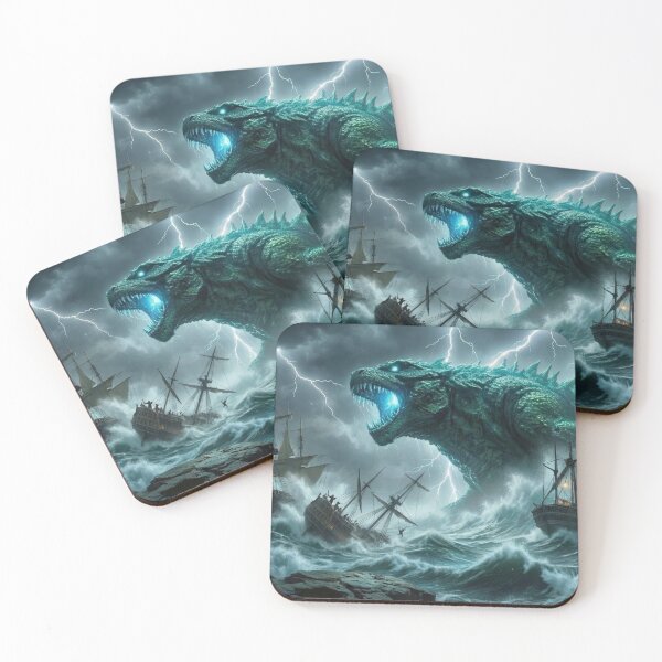 Item preview, Colossal Leviathan Sea Monster - Epic Ocean Storm & Shipwreck designed and sold by TheRichGallery.