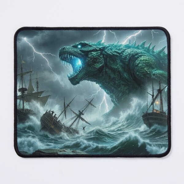 Item preview, Colossal Leviathan Sea Monster - Epic Ocean Storm & Shipwreck designed and sold by TheRichGallery.