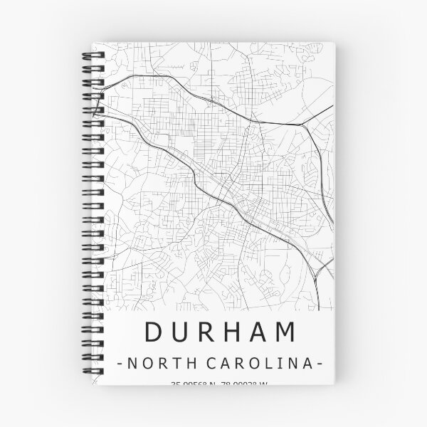 Item preview, Minimalist map of Durham, NC (portrait, no border) designed and sold by sweetmaps.
