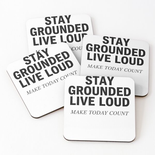 Item preview, Stay Grounded Live Loud: Motivational Typography Design designed and sold by  MOHAMED.