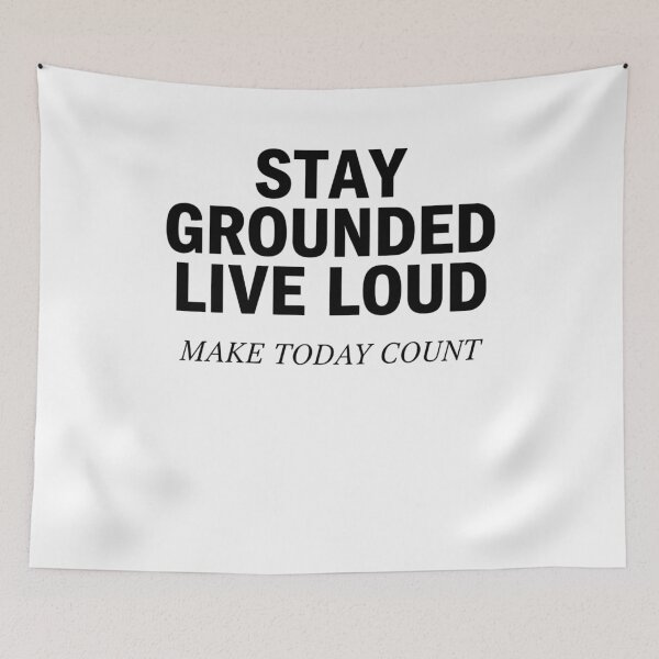 Item preview, Stay Grounded Live Loud: Motivational Typography Design designed and sold by Evaevonechi.