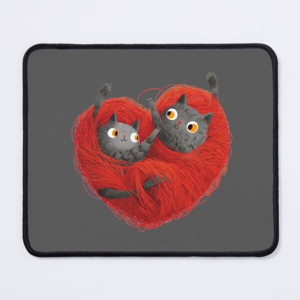 Item preview, Two kitties wrapped up in a yarn heart designed and sold by MendaciousMina.