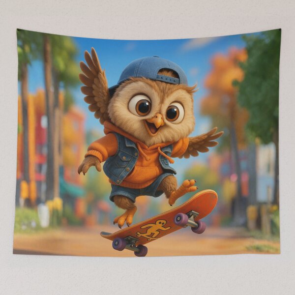 Item preview, Skater Owl 2 designed and sold by Sillytoe.