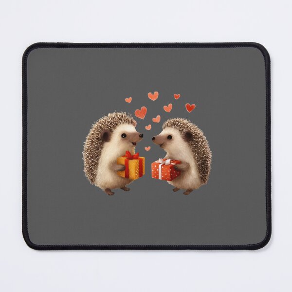 Item preview, Hedgehogs exchanging gifts designed and sold by MendaciousMina.