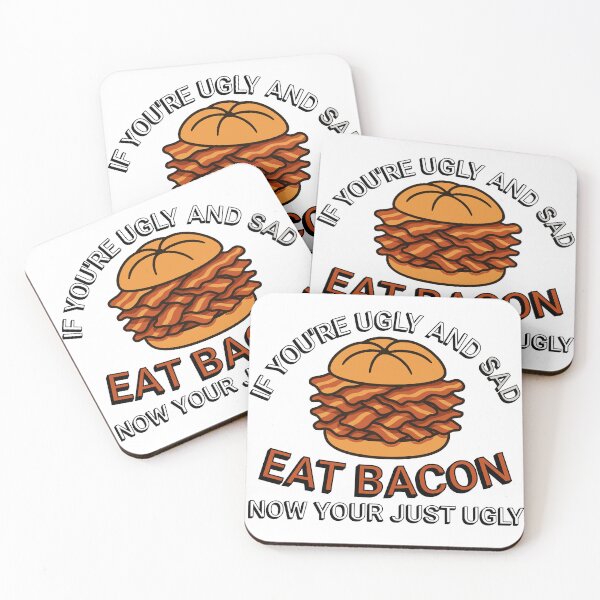 Item preview, If You’re Sad and Ugly Eat Bacon Shirt – Funny Bacon Sandwich Tee – Sarcastic Food Humor T-Shirt – Bacon Lover Gift designed and sold by rvanderveken.