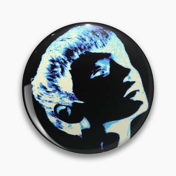 Item preview, Blue Monochrome Expressive Female Portrait designed and sold by Lotostuff.
