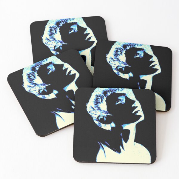 Item preview, Blue Monochrome Expressive Female Portrait designed and sold by Lotostuff.