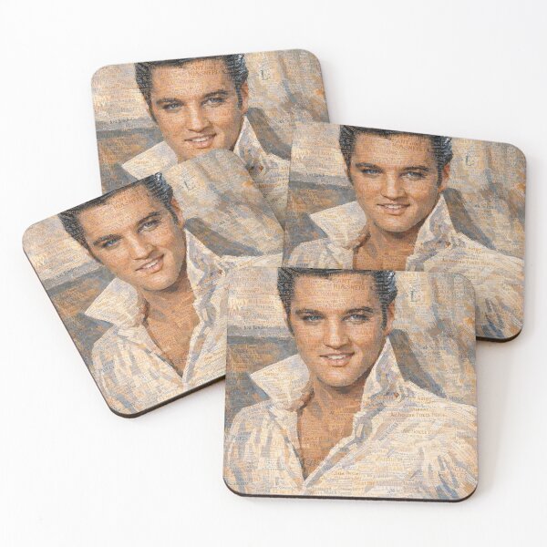 Item preview, Elvis Presley portrait in words and letters  designed and sold by LuluLeb.